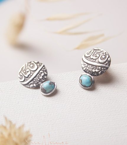 women silver earing