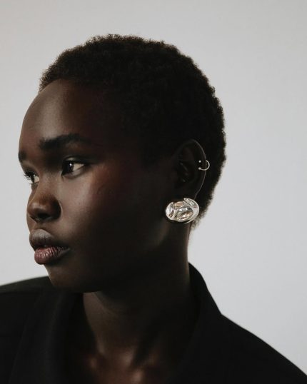 lobat silver and gold earing